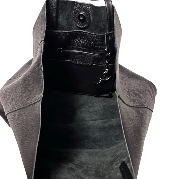 Adoratti Leather Carryall Tote Black Italian Leather NWOT Elegant Tote Bag - Picture 11 of 16